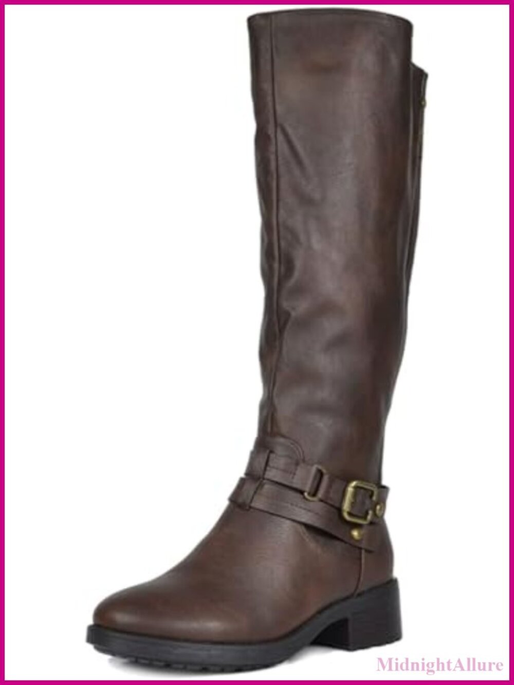Women's Knee High Buckle Riding Boots